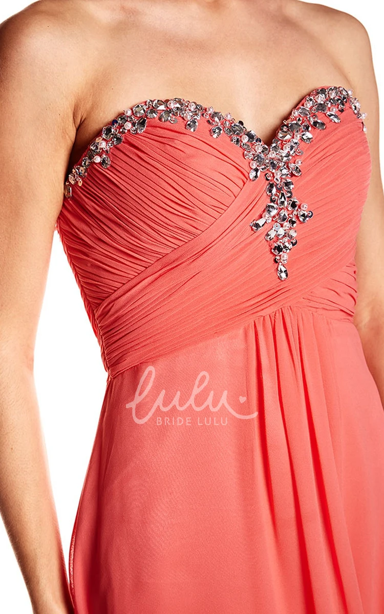 Sweetheart Chiffon Prom Dress with Criss-Cross Straps