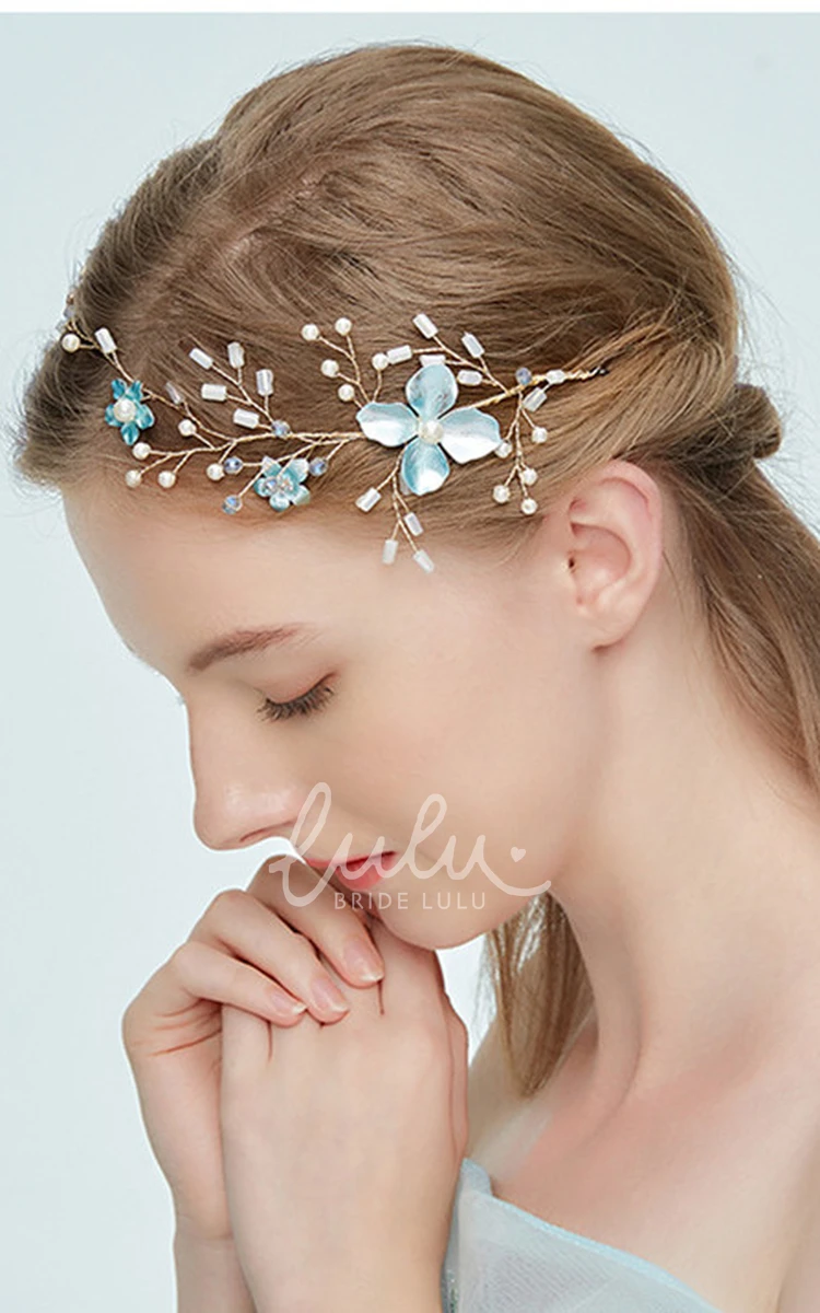 Korean Style Simple Beaded Flowers Headbands