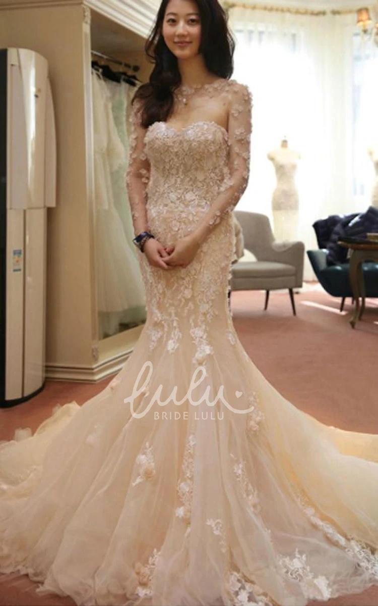 Trumpet Mermaid Lace Wedding Dress with Sweetheart Neckline