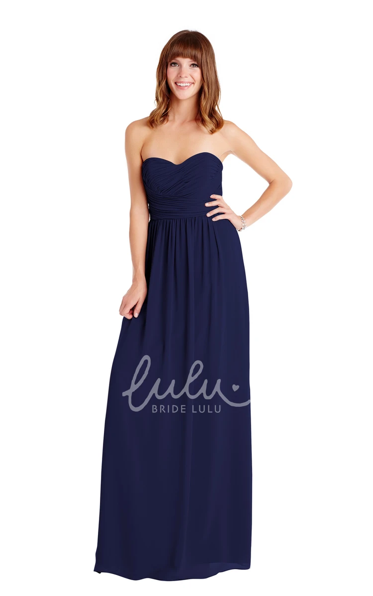 Ruched Sweetheart Sleeveless Chiffon Multi-Color Convertible Bridesmaid Dress