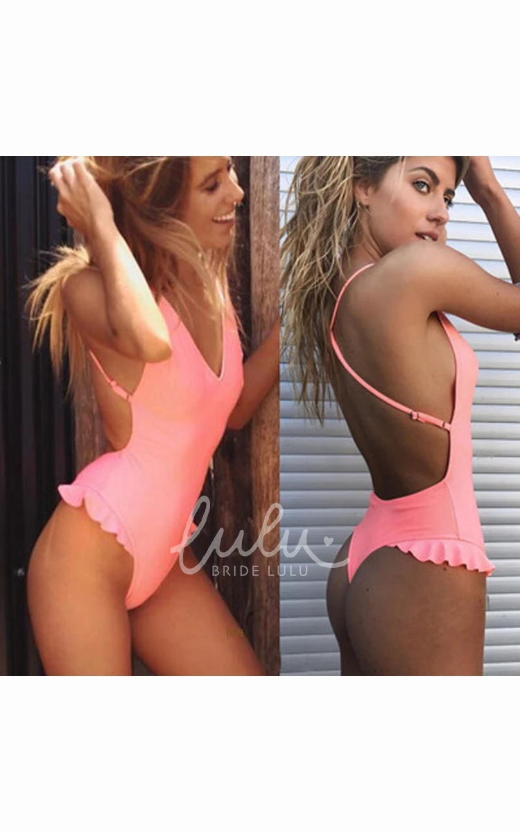 Plain Spaghetti Strap Swimsuit