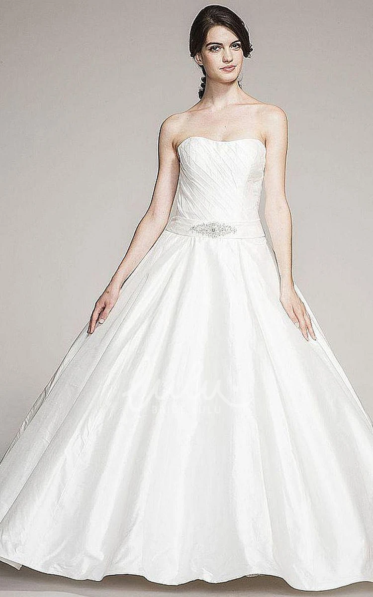 Beaded Tulle Ball Gown Wedding Dress with Strapless Neckline