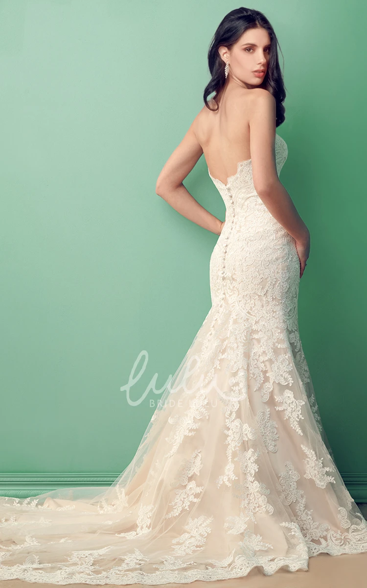 Sweetheart Mermaid Lace Wedding Dress with Alluring Design