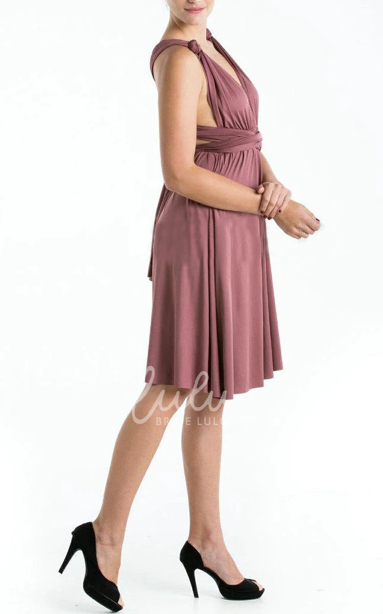 Plum Convertible Infinity Bridesmaid Dress with Wrap Hem