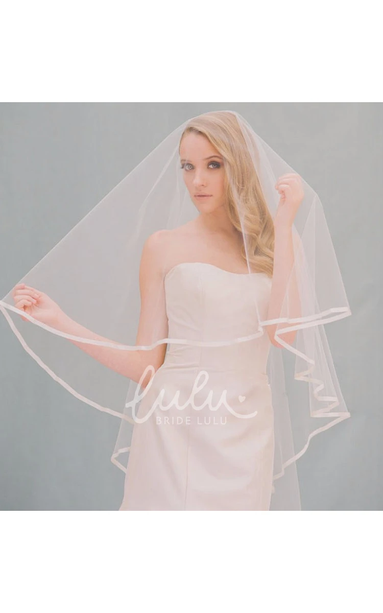 Single-layer Simple Wedding Veil Medium & Short Wedding Dress Accessory