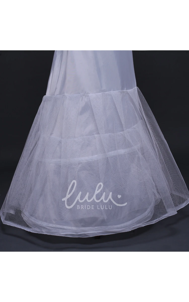 Fishtail Wedding Petticoat with Elastic Belt and Trailing Mesh Yarn Wedding Dress Accessories