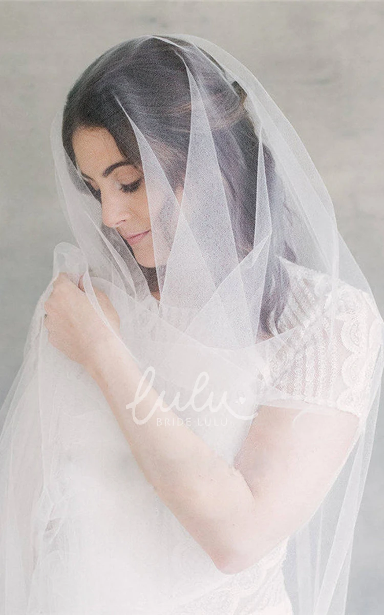Long Romantic Tulle Wedding Veil Simple Elegant