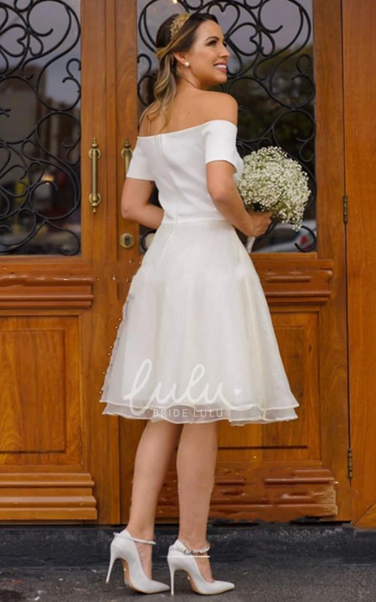 Vintage A-Line Satin Organza Wedding Dress with Pleats Sleeveless