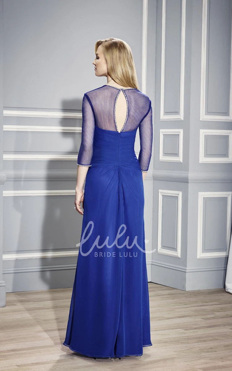 Sweetheart 3-4 Sleeve Criss-Cross Jersey Mother Of The Bride Dress Unique Bridesmaid Dress