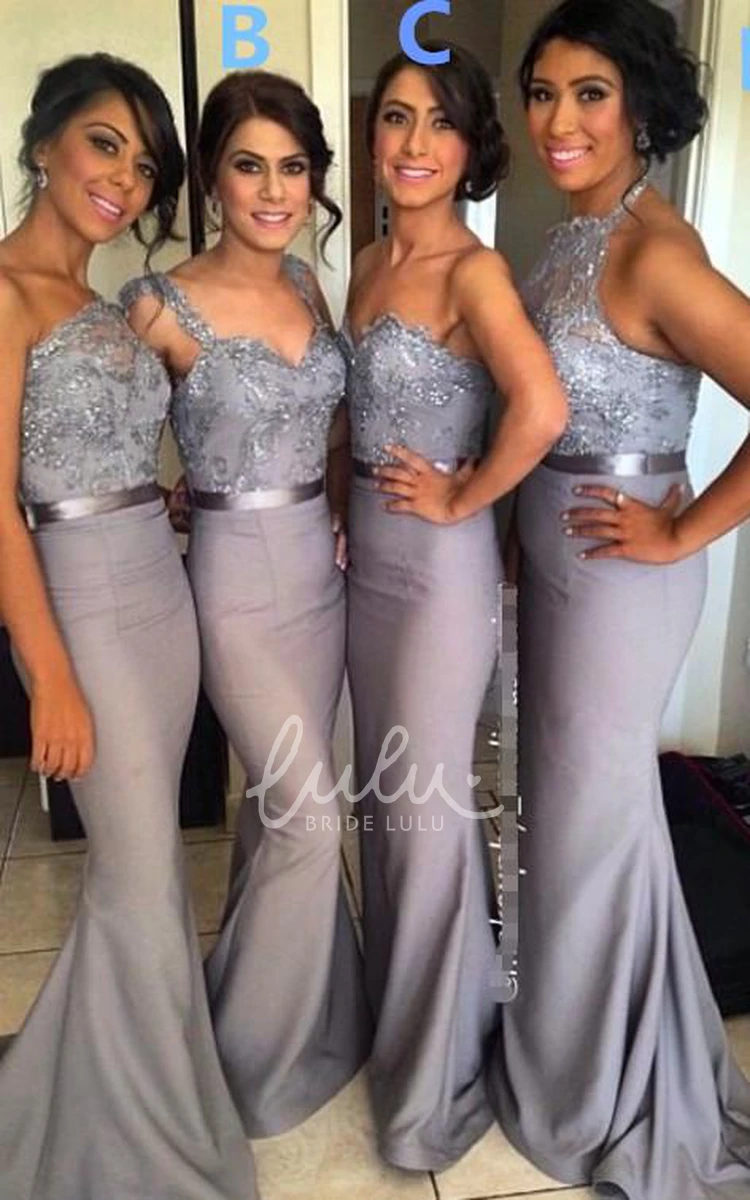 Lace Appliques Mermaid Bridesmaid Dress Different Styles Formal Dress