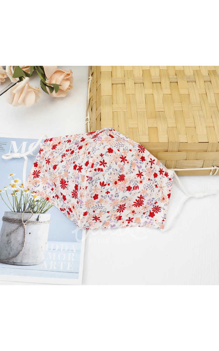 Non-medicial Floral Printed Cotton Reusable Face Mask In Multiple Colors