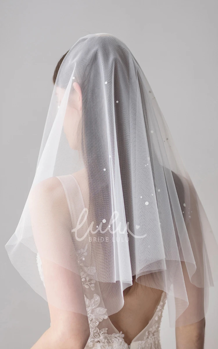 Two Tier Handmade Bridal Veils with Beads