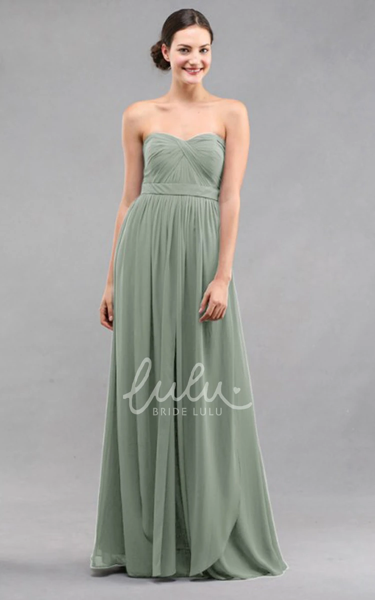 Sweetheart Empire Chiffon Bridesmaid Dress with Criss-Cross Classy Bridesmaid Dress