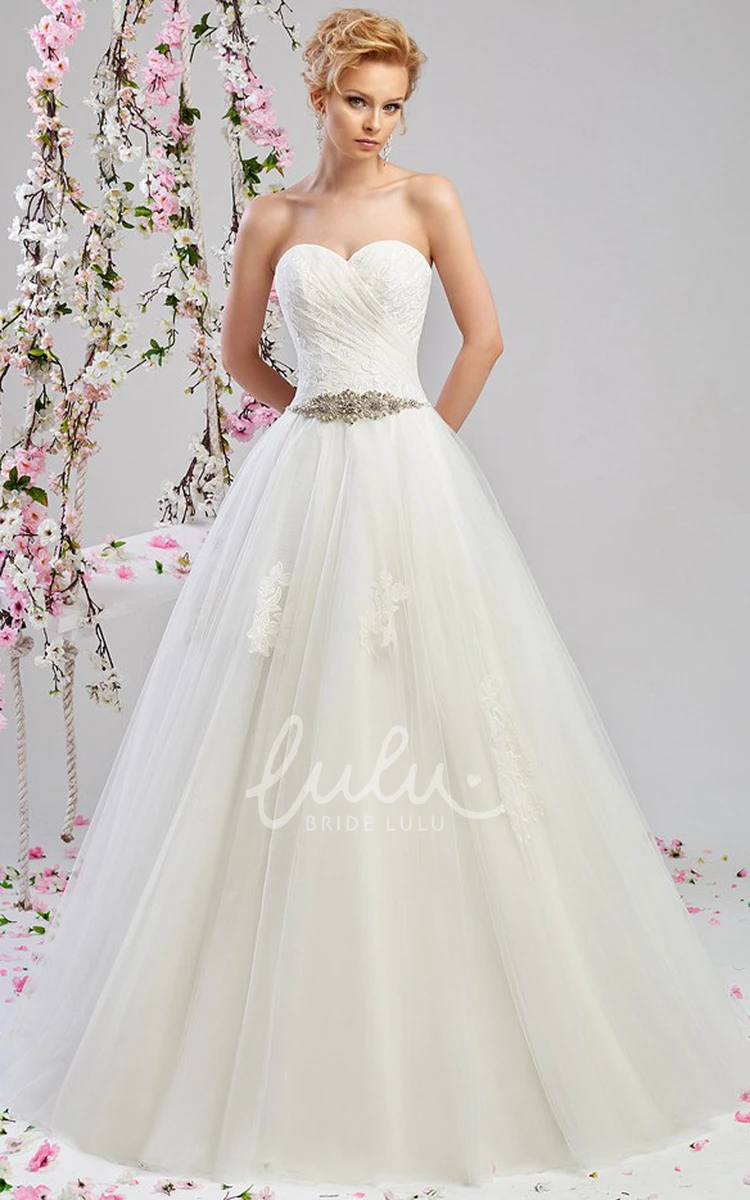 Tulle Wedding Dress Ball Gown Floor-Length Sleeveless