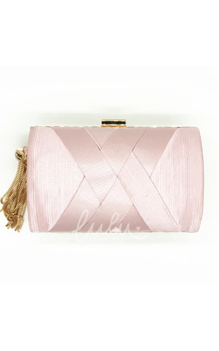 Woven Satin Clutch