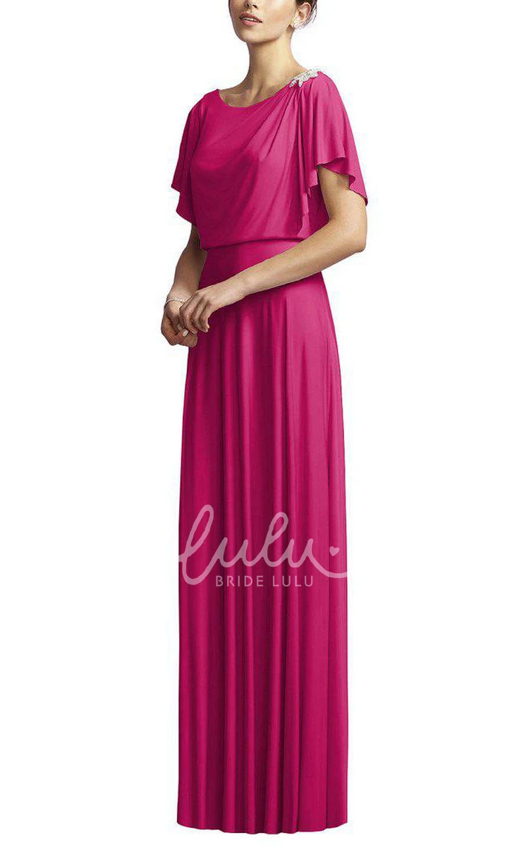 Long Sleeve Bridesmaid Dress with Applique in Elegant Style
