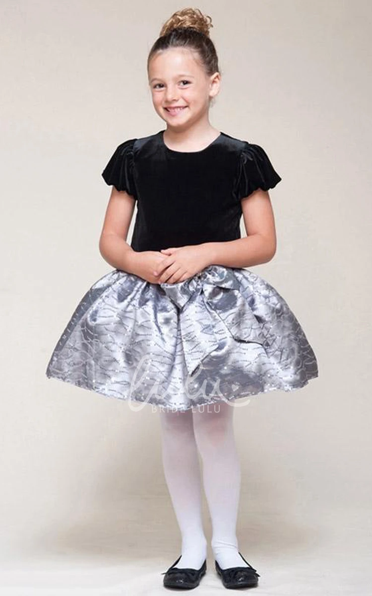 Sequin Tiered Flower Girl Dress Mini & Bowed