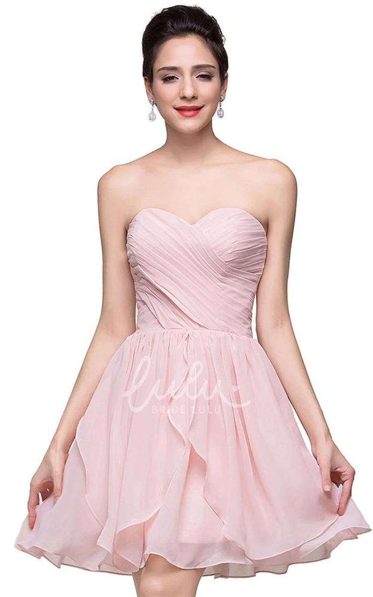 Chiffon Sweetheart Short Homecoming Dress