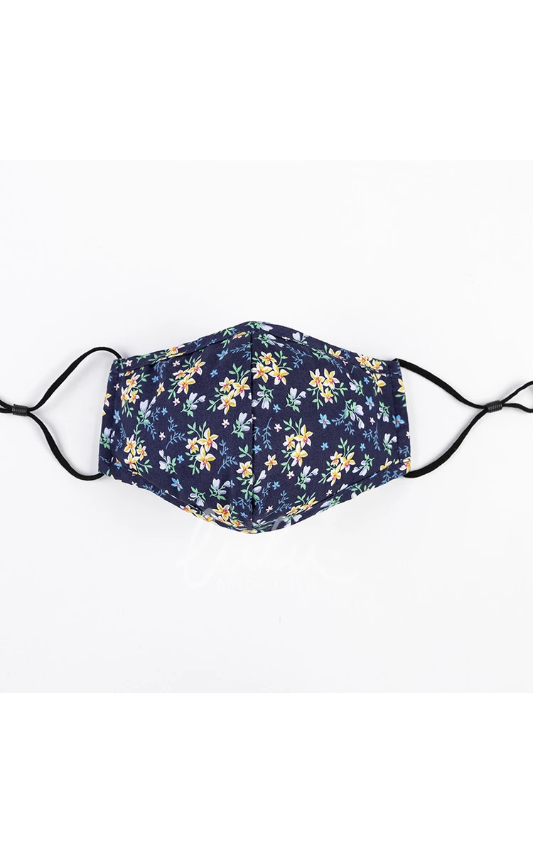 Non-medicial 3 Colors Floral Printed Cotton Reusable Face Mask