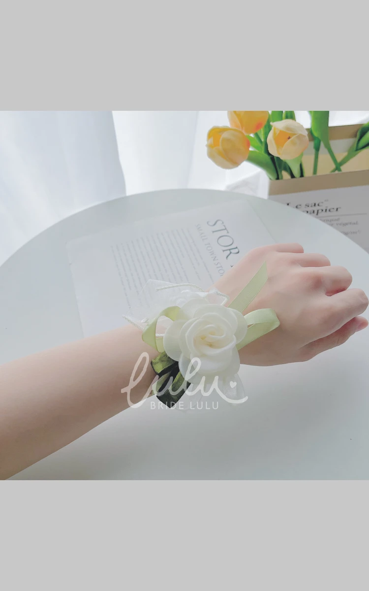 Beautiful Pearl Wrist Corsage for Bridal Wedding