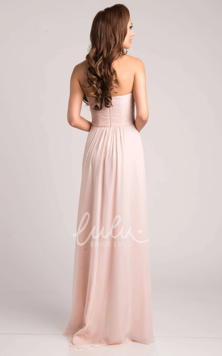 Empire A-Line Chiffon Bridesmaid Dress Sweetheart Neckline and Ruched Bust