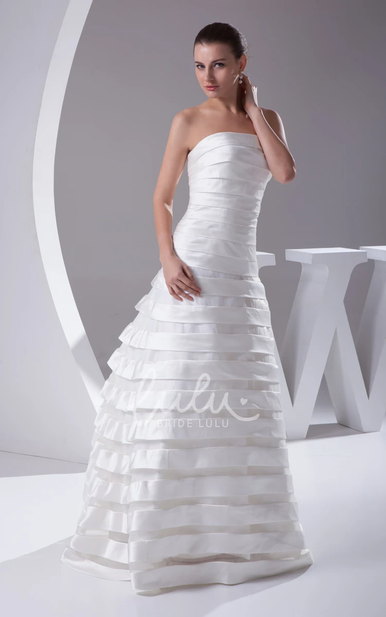 A-Line Tiered Dress with Ribbon and Zipper Back Tiered A-Line Dress with Ribbon and Zipper Back