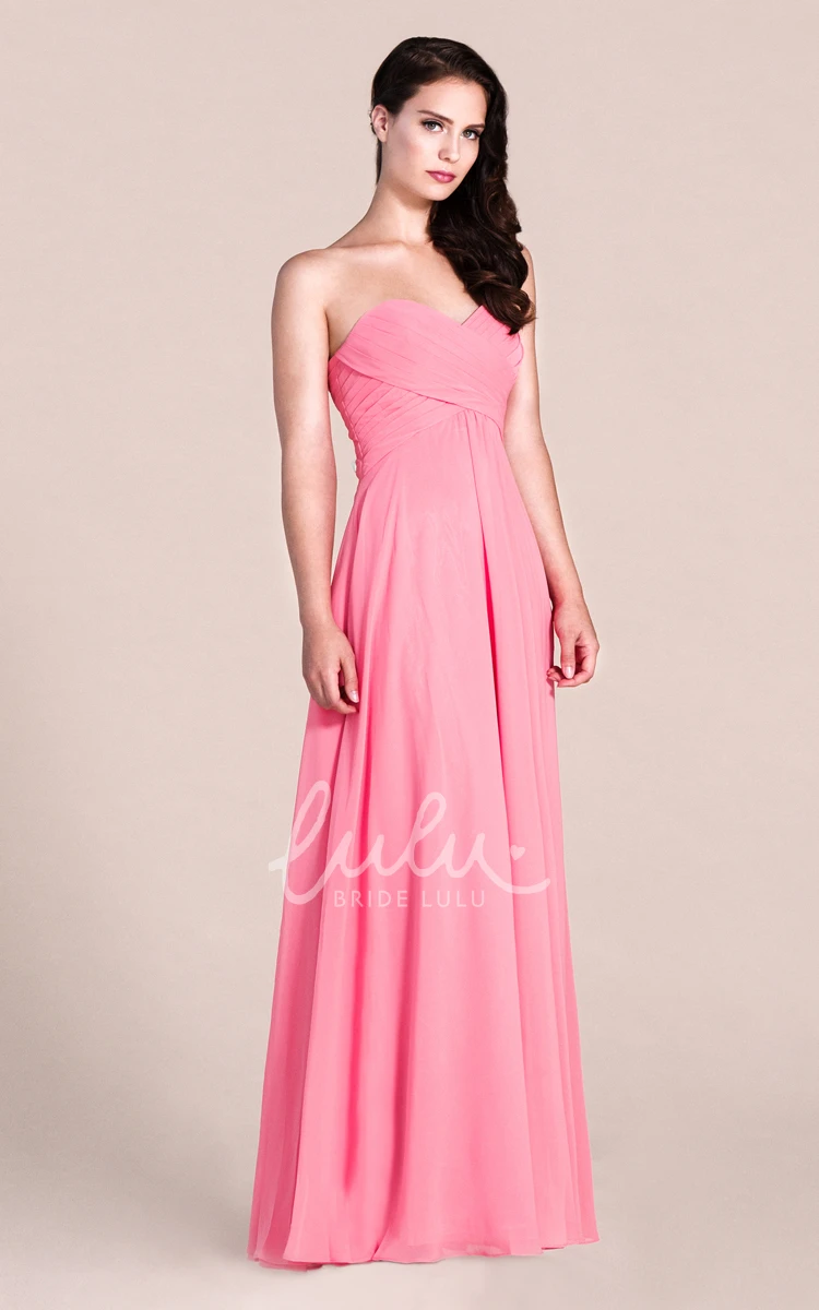 Long Sweetheart A-line Bridesmaid Dress Elegant & Unique