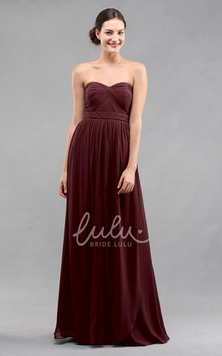 Sweetheart Empire Chiffon Bridesmaid Dress with Criss-Cross Classy Bridesmaid Dress