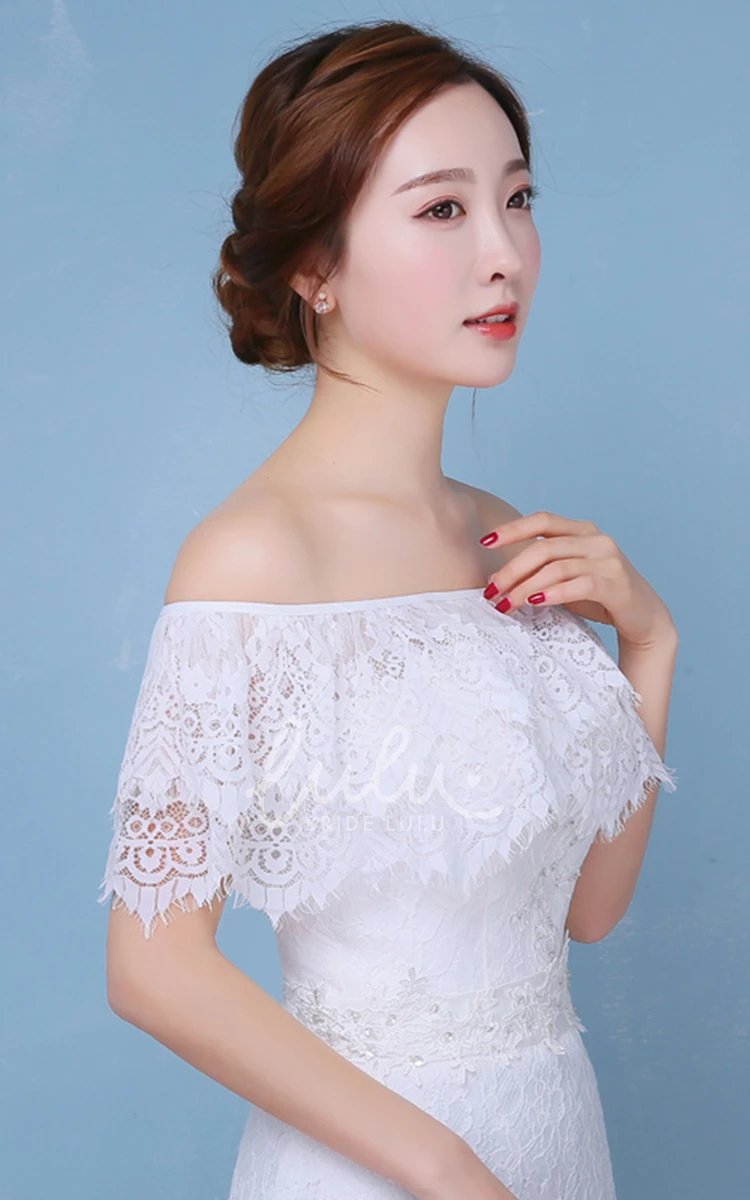 Lace Shawl for Wedding Dress New Cape Style with Shoulder Shawl