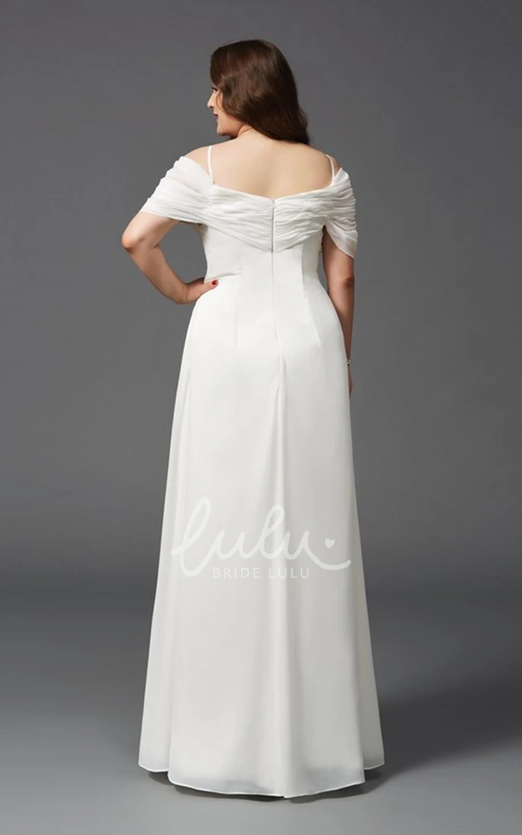 A-line Spaghetti Empire Chiffon Ruching Bridesmaid Dress