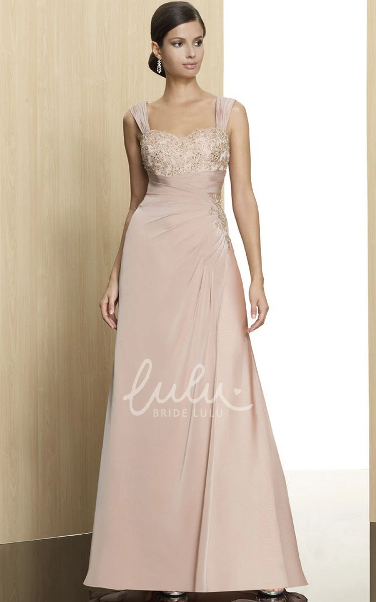 Sleeveless Appliqued Jersey Bridesmaid Dress with Draping