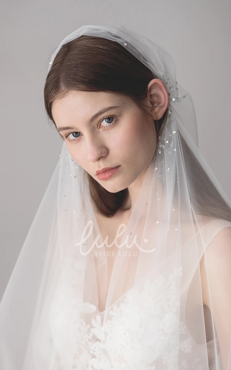 Original Beautiful White Fingertip Bridal Veil