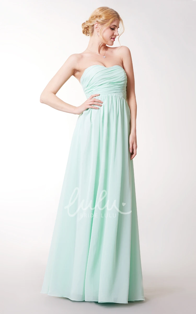 Empire Sweetheart A-line Chiffon Bridesmaid Dress Classy Dress for Women