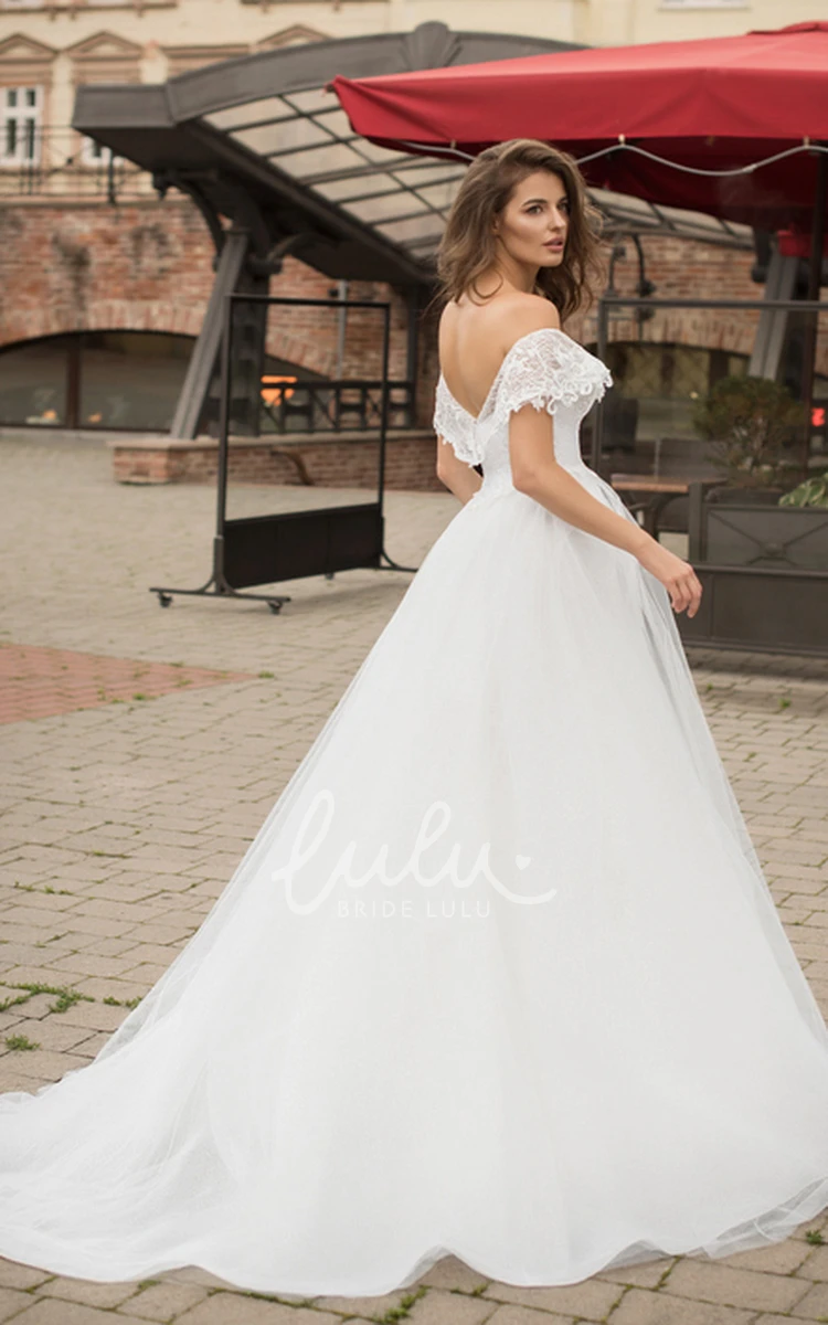 Romantic Tulle Off-the-Shoulder Wedding Dress Ball Gown 2025 Women Elegant