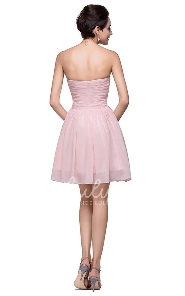 Chiffon Sweetheart Short Homecoming Dress