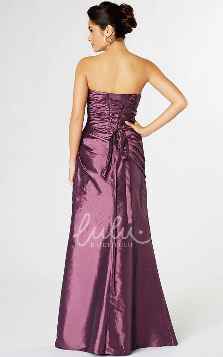 Taffeta Bridesmaid Dress Sweetheart Lace-Up Criss-Cross & Elegant