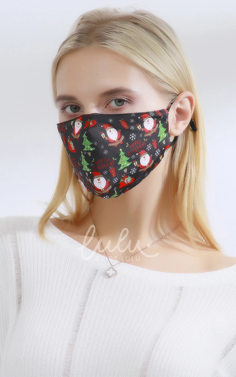 Non-medicial Christmas Cotton Washable Face Mask In 10 Colors