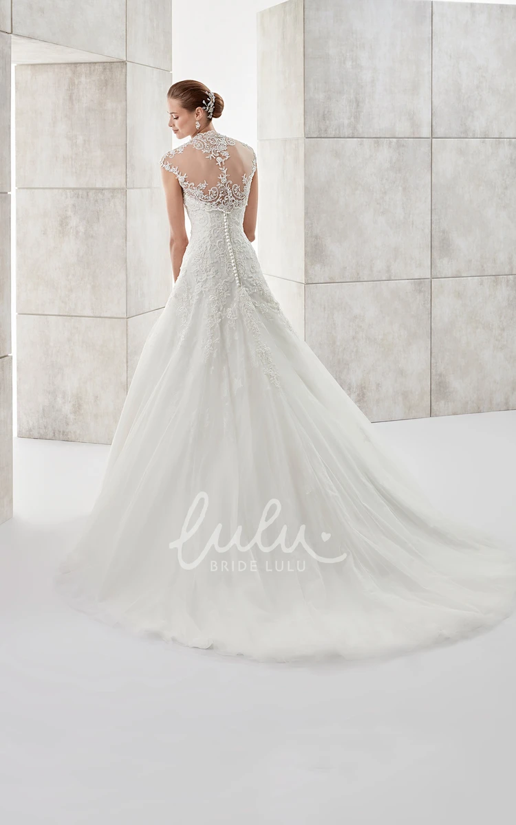 Detachable Lace Coat A-line Wedding Dress Sweetheart & Unique