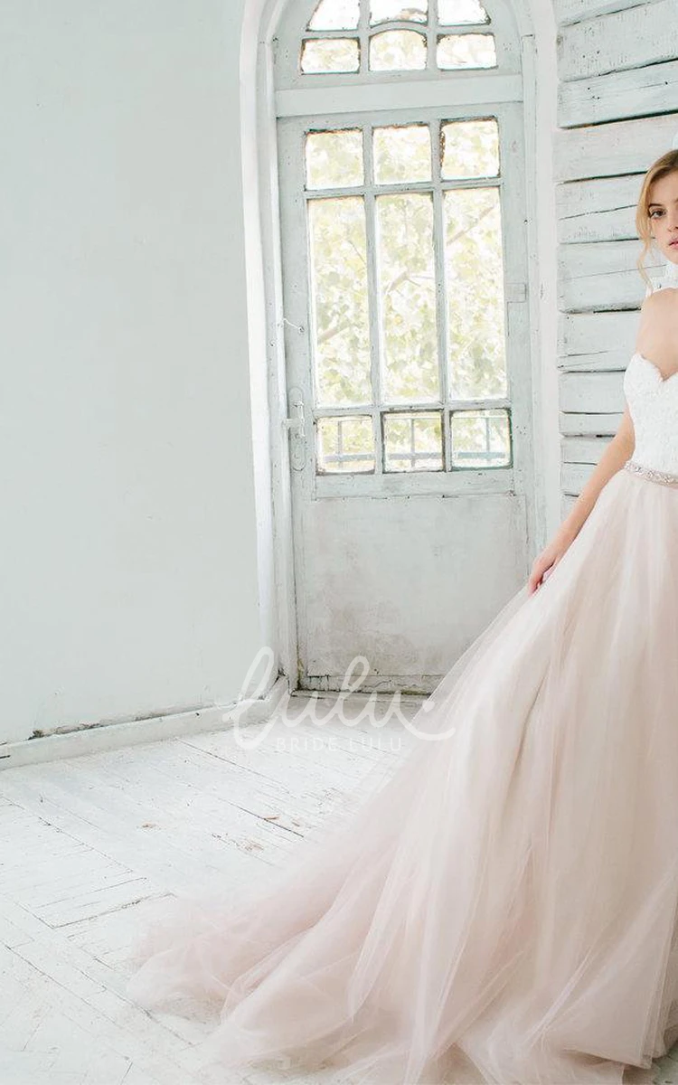 Blush Dahlia 2-Piece Wedding Dress with Lace