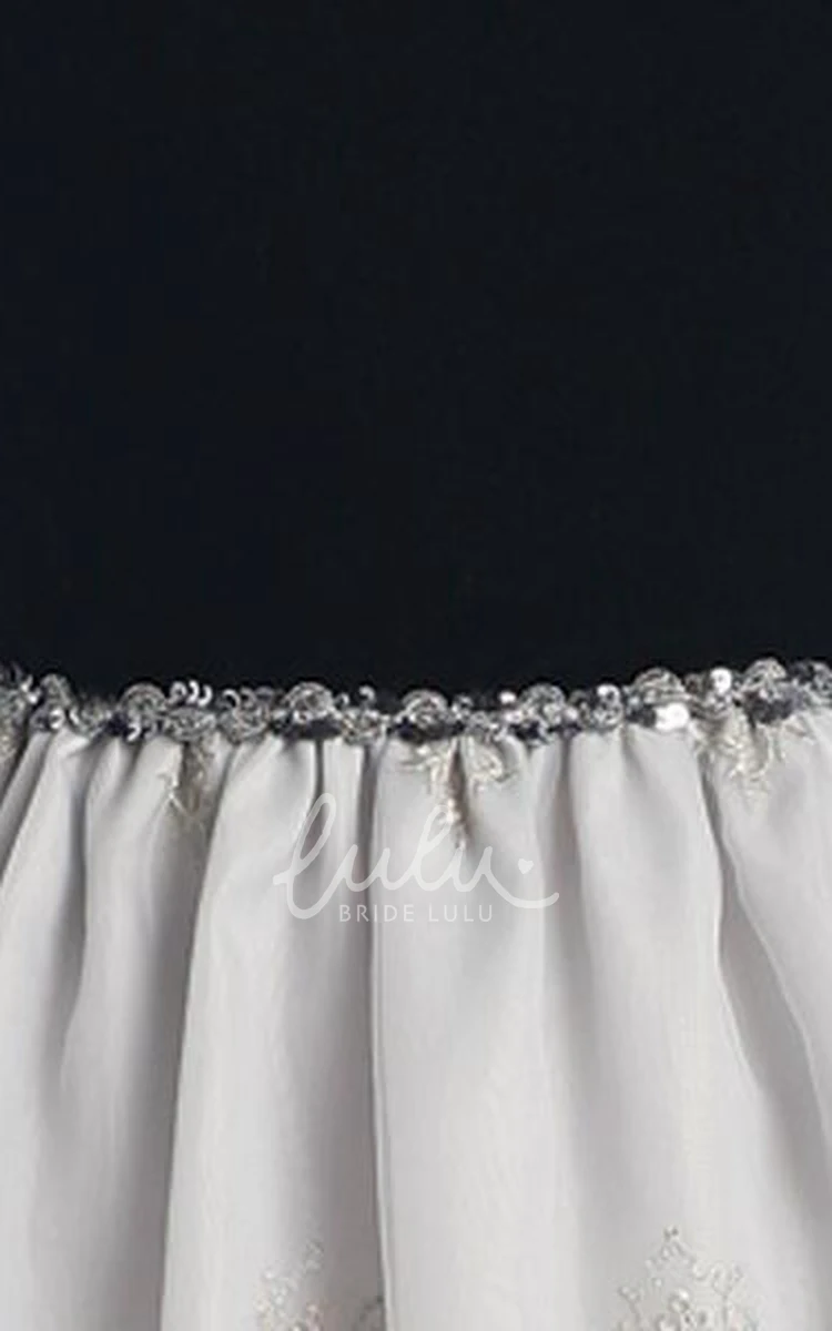 Cap-Sleeve Organza Bowed Flower Girl Dress Classy Dress for Girls