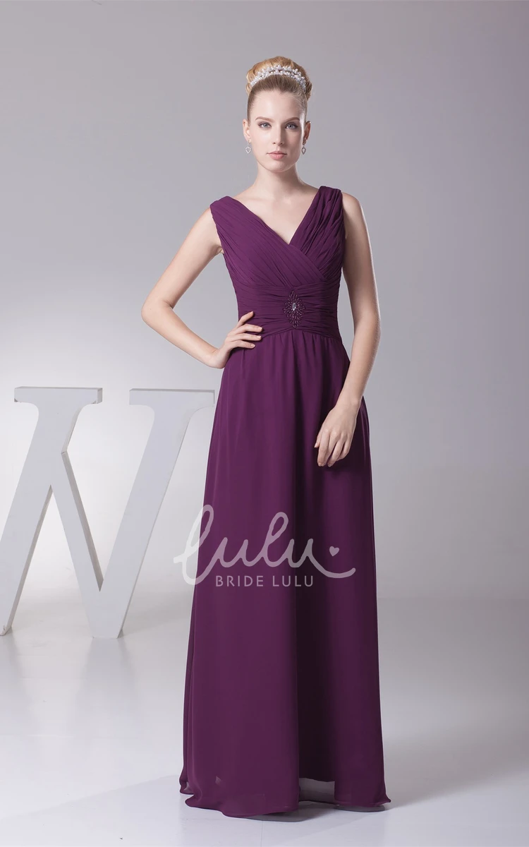 Chiffon Maxi Evening Dress with Bolero and Criss-Cross