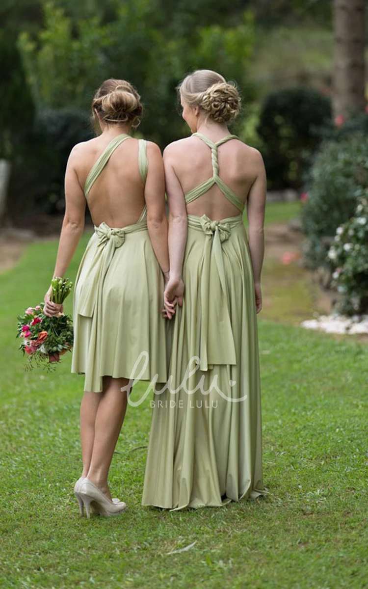 Knee-Length Sleeveless Chiffon Bridesmaid Dress with Ruched Straps