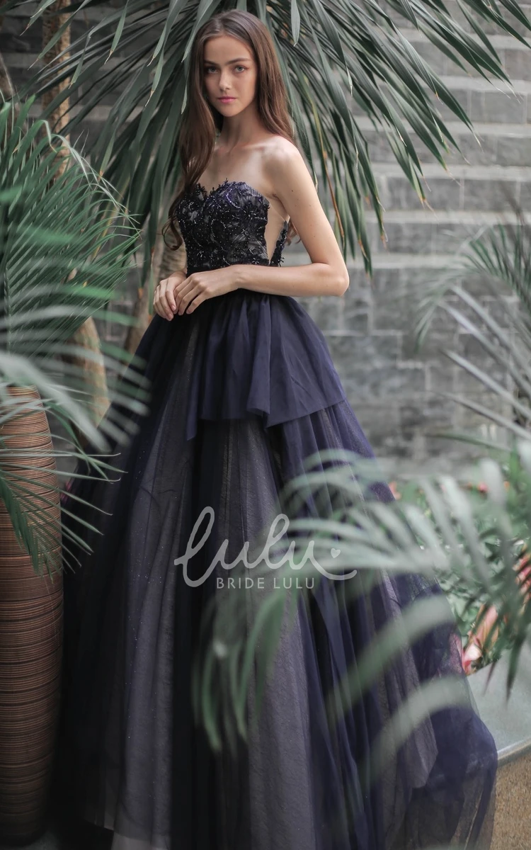 Off-shoulder Tulle A-Line Evening Dress for Women