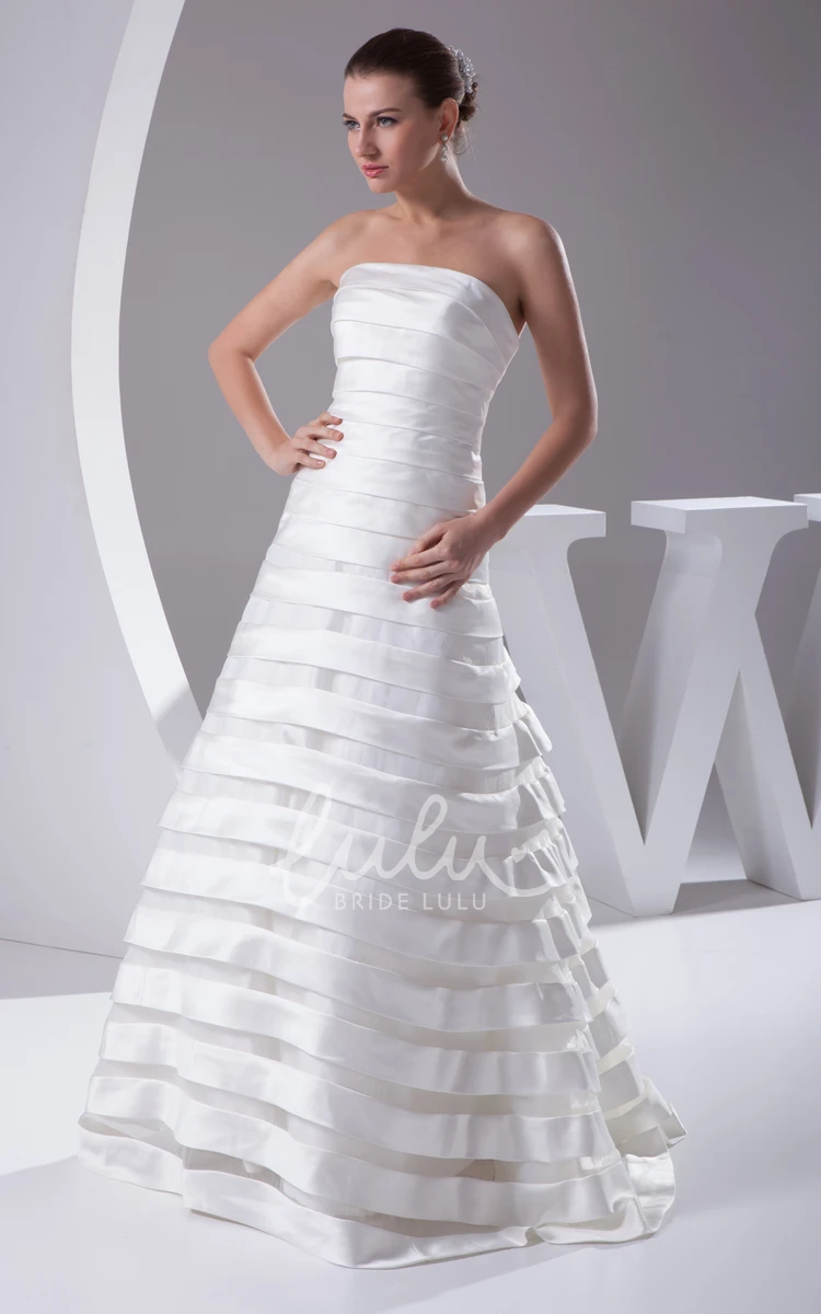 A-Line Tiered Dress with Ribbon and Zipper Back Tiered A-Line Dress with Ribbon and Zipper Back