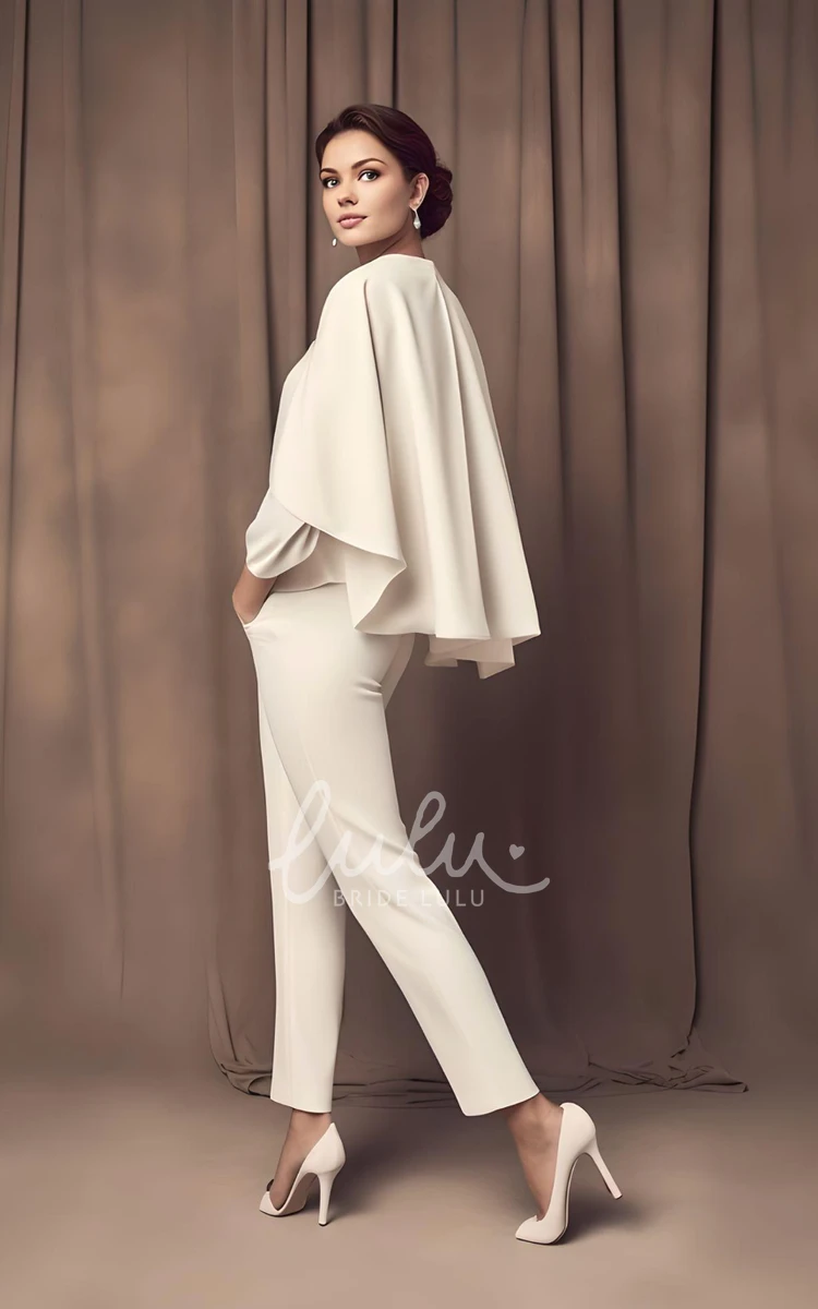 Elegant Chiffon Wedding Jumpsuit 2024 Long Sleeve Beach Country Garden Ankle-length