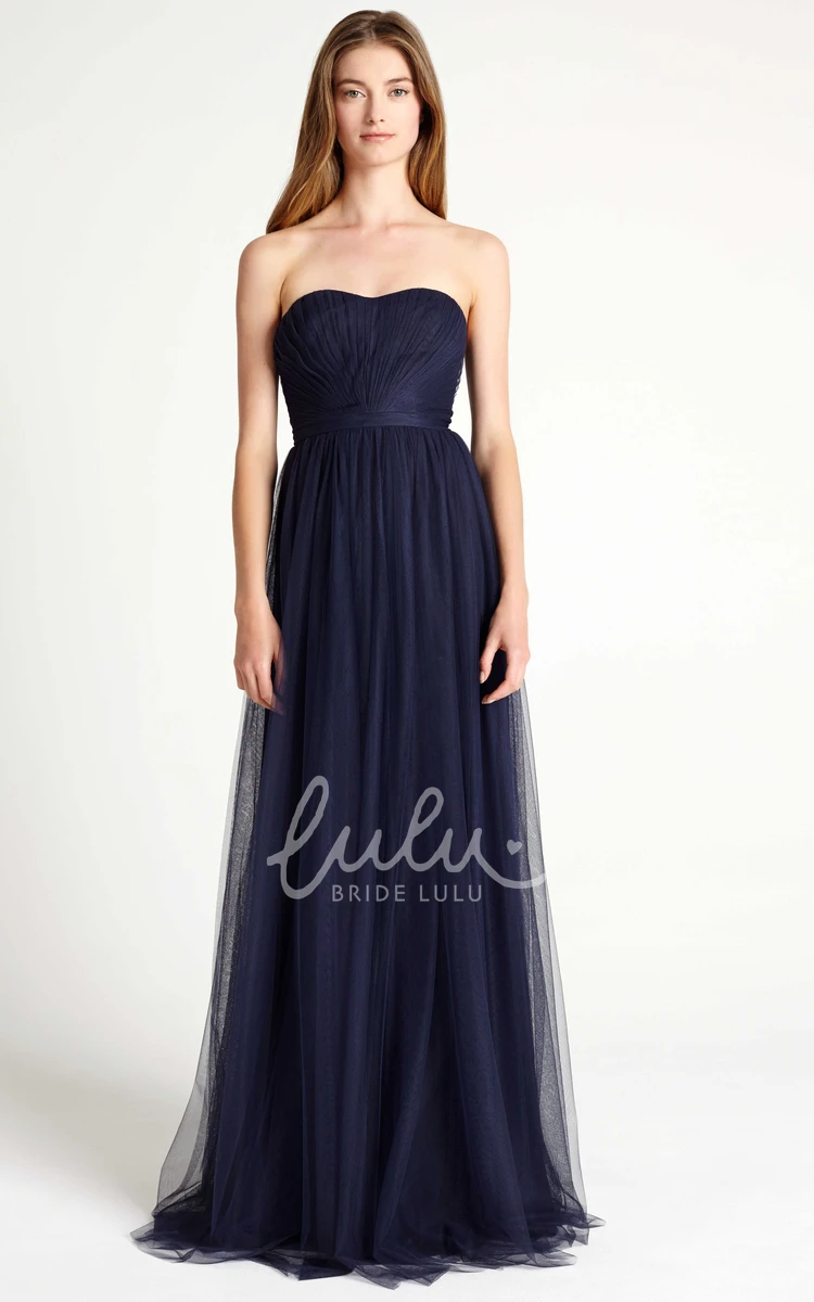 High-Low Criss-Cross Sleeveless Sweetheart Tulle Bridesmaid Dress Unique High-Low Criss-Cross Sleeveless Sweetheart Bridesmaid Dress