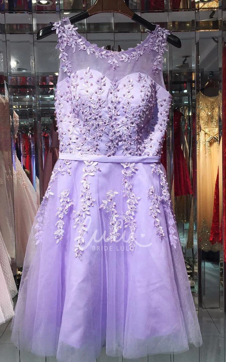 Stunning Sleeveless Lace A-line Prom Dress