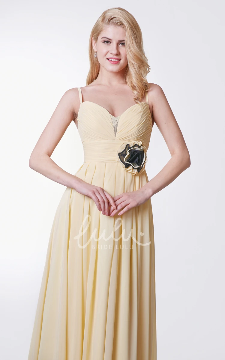 A-line Chiffon Dress with Sweetheart Neckline and Ruching for Bridesmaids