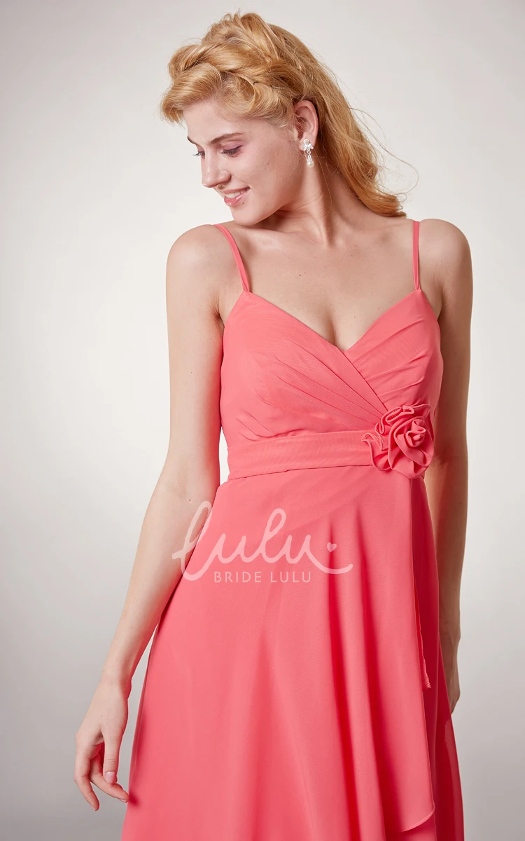 Sexy Sleeveless Chiffon High-Low Dress Empire & Beach