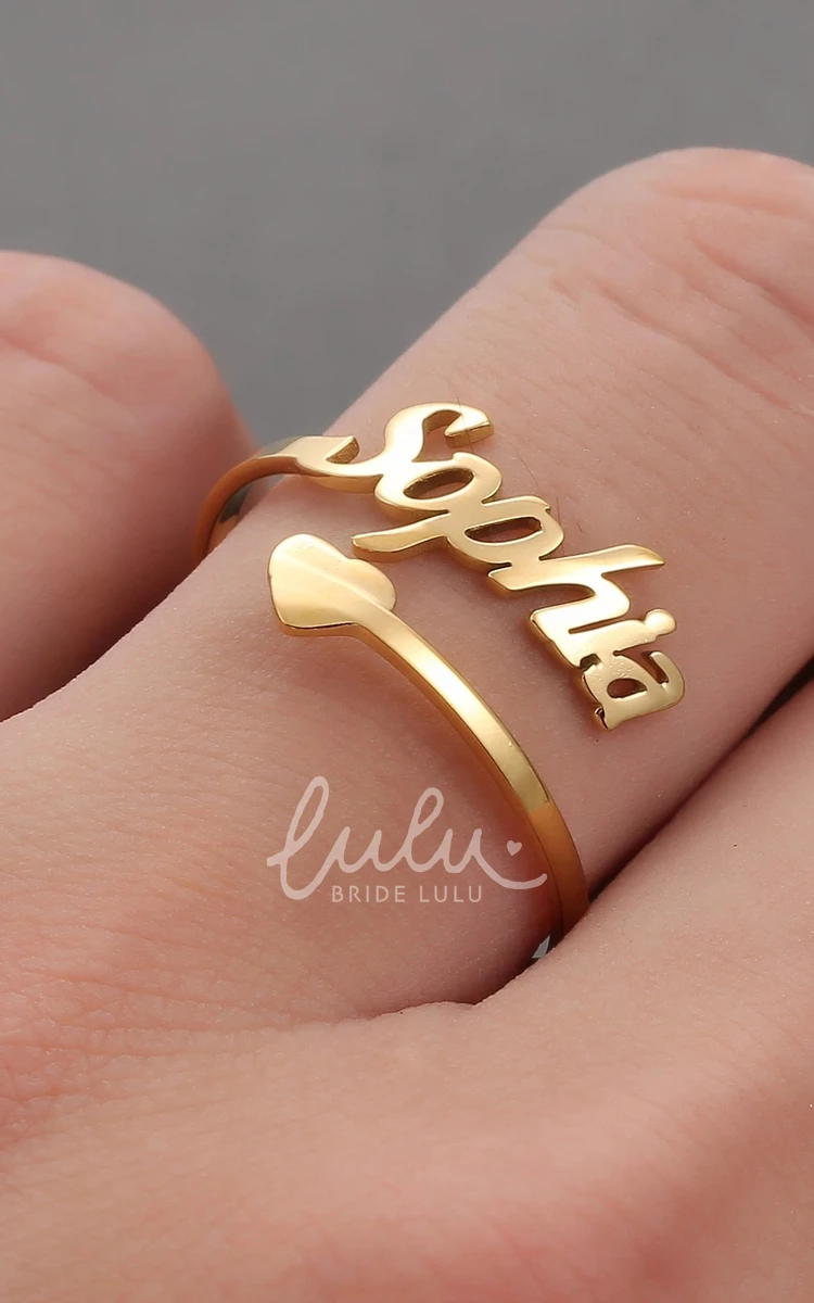 Chic Personalised Stainless Steel Ring